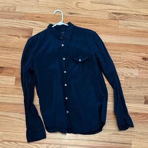 Men's Navy Blue Poplin cotton shirt